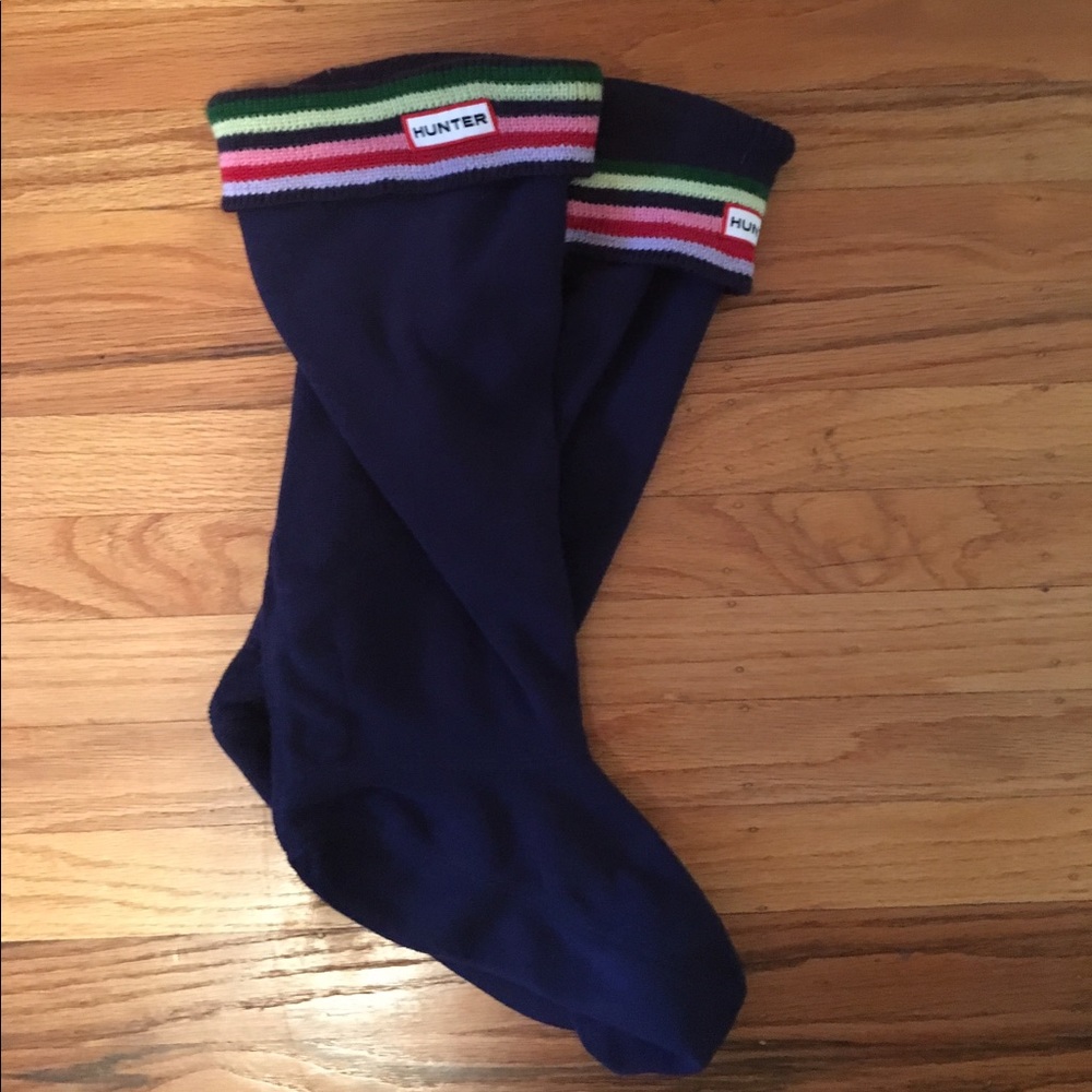 Fleece Navy Hunter Boot Socks