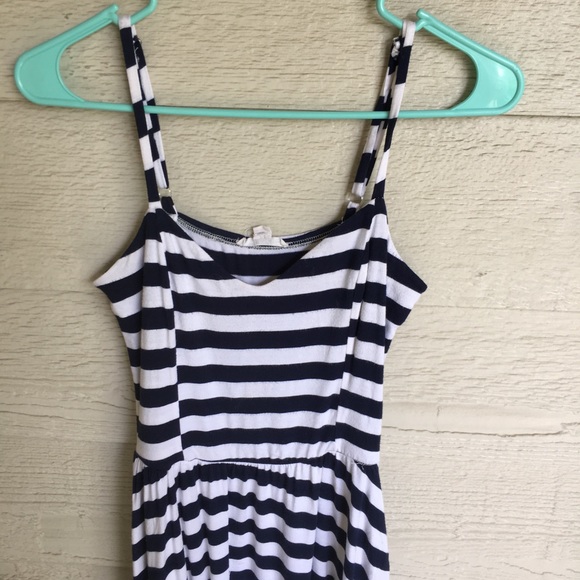 Navy/White Striped Skater Dress - Picture 2 of 3