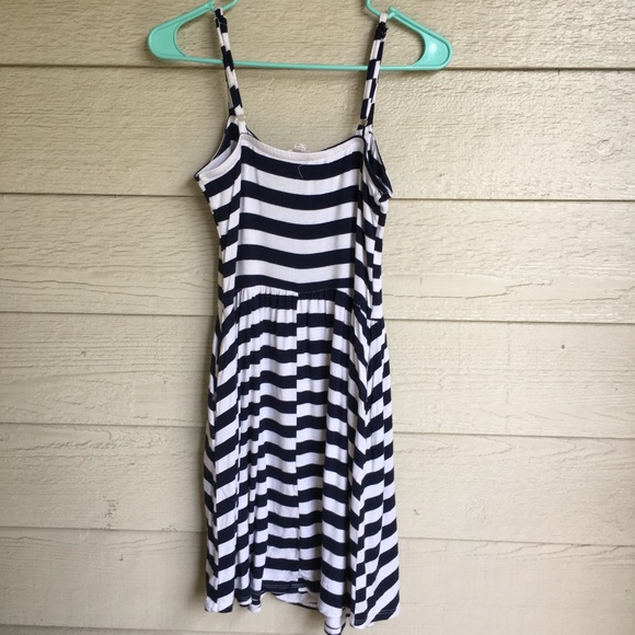 Navy/White Striped Skater Dress - Picture 3 of 3