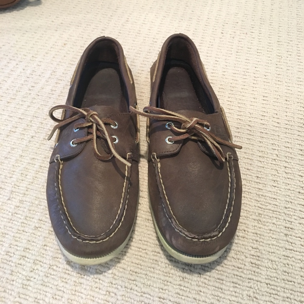 Dark Brown Leather Sperry Top-Siders