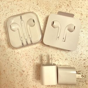 iPhone earphones &' charger