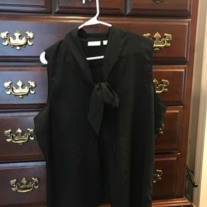 New York and company black dressy sleeveless top.