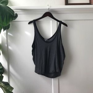 James Perse dark grey loose muscle tank