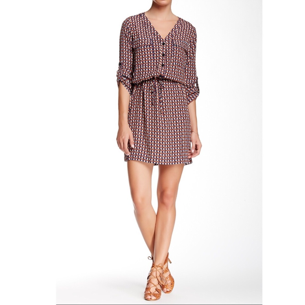 Max Studio printed shirt dress