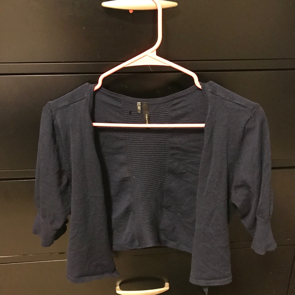 Maurice's-- Navy Blue-- Short cut-- cardigan