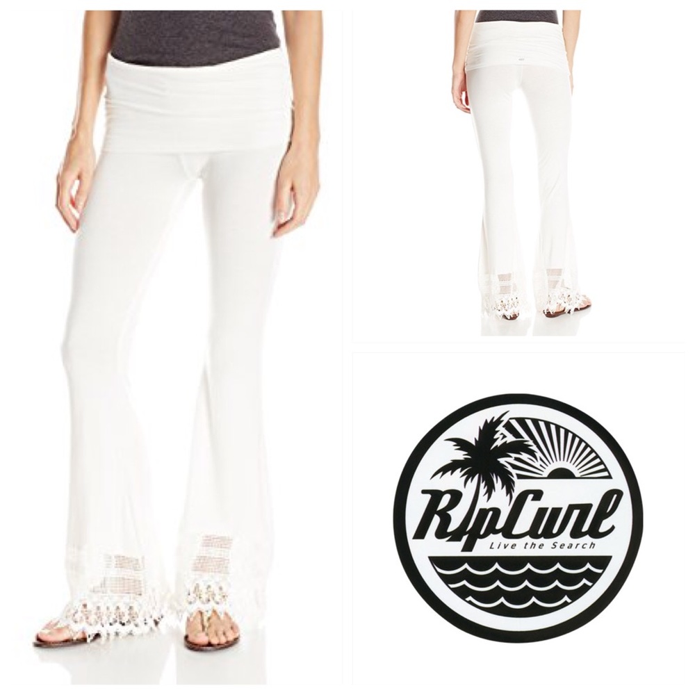 ๐Rip Curl Stay True Pant Viscose Crochet Ivory - Picture 2 of 7