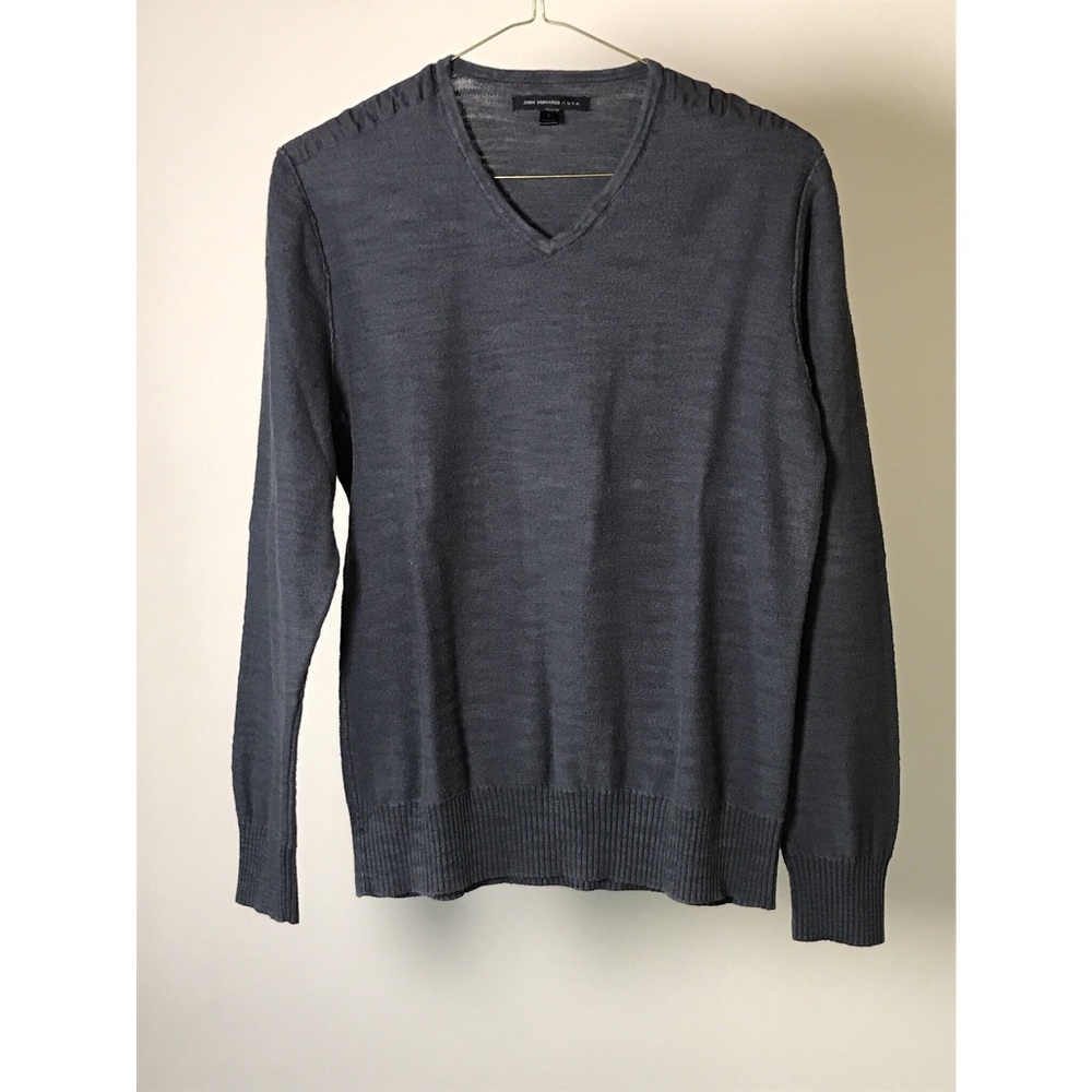 Mens John Varvatos V-Neck Sweater Gray Large