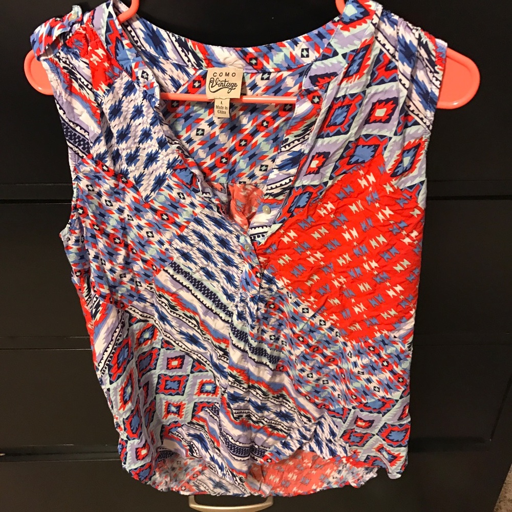 Come brand sleeveless blouse -- large