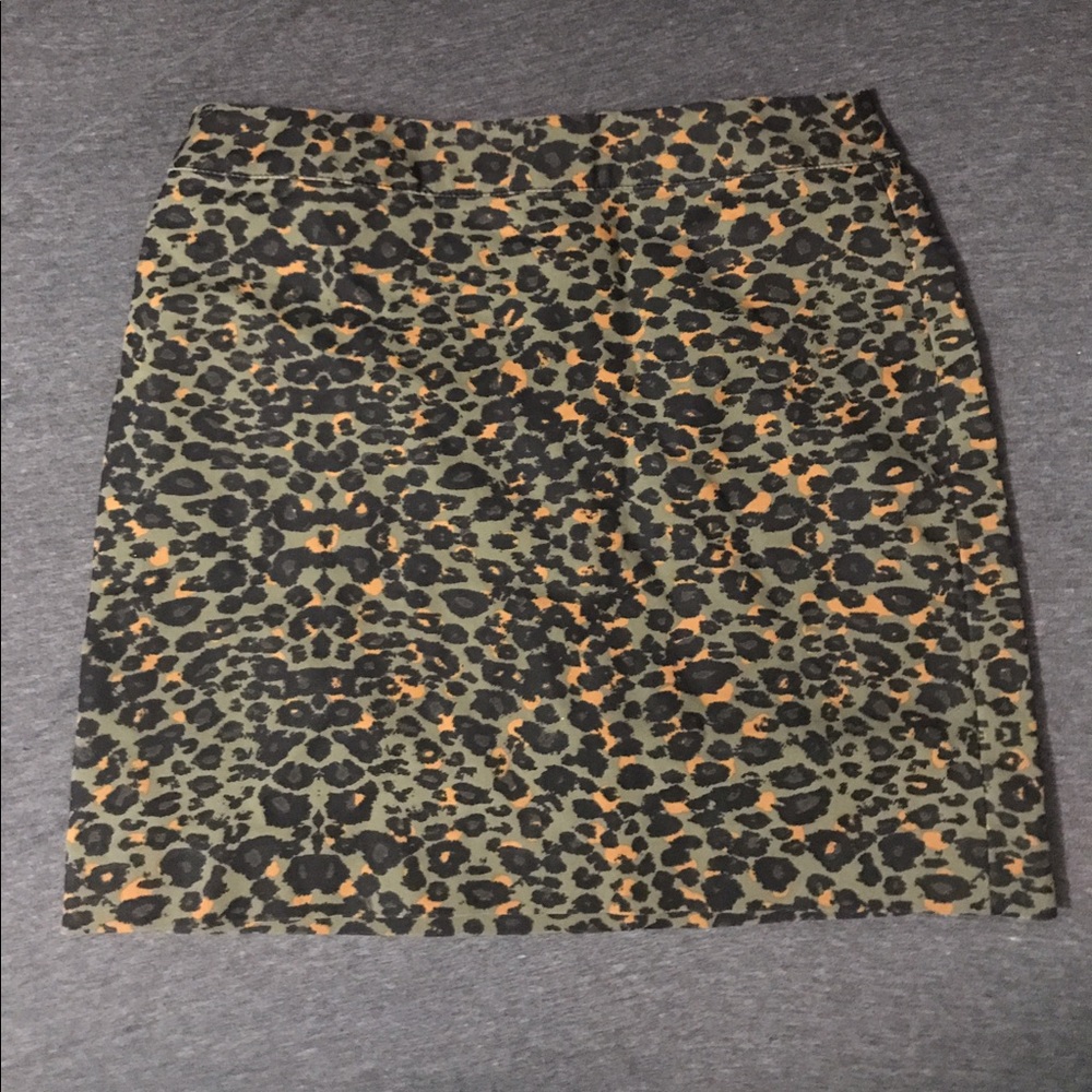 Stretch heavy canvas leopard mini olive