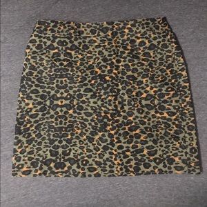 Stretch heavy canvas leopard mini olive