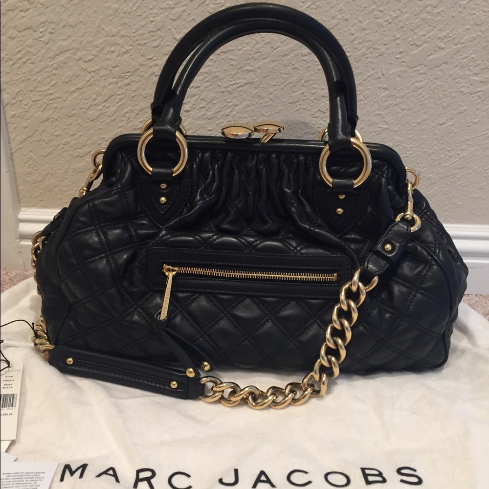 Authentic Marc Jacobs Large Stam Black Leather
