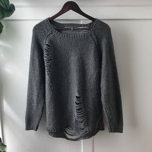 Grey Sparkle & Fade sweater with unique detailing