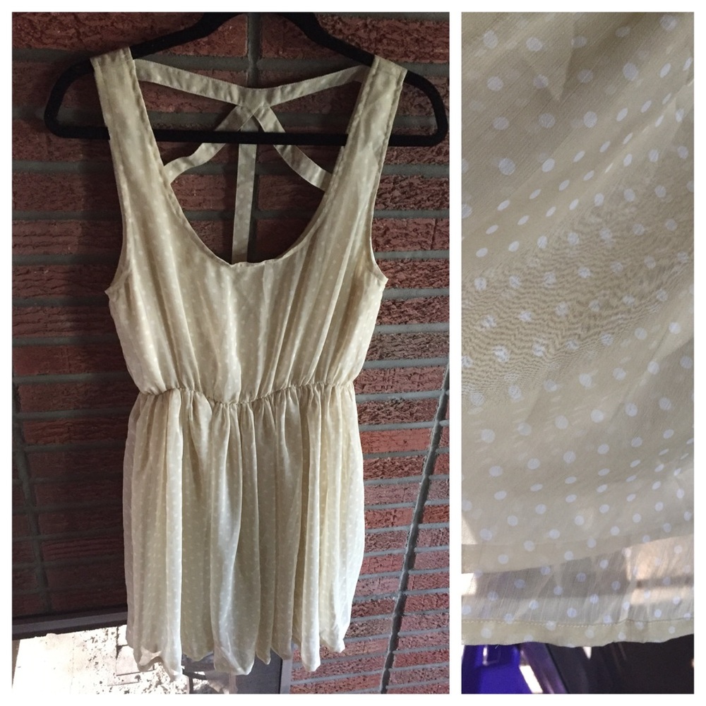 NWT Cream Chiffon Mini Dress