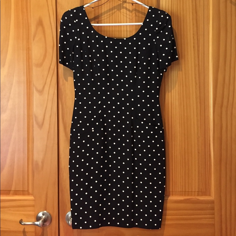 Black and White Polka Dotted Dress