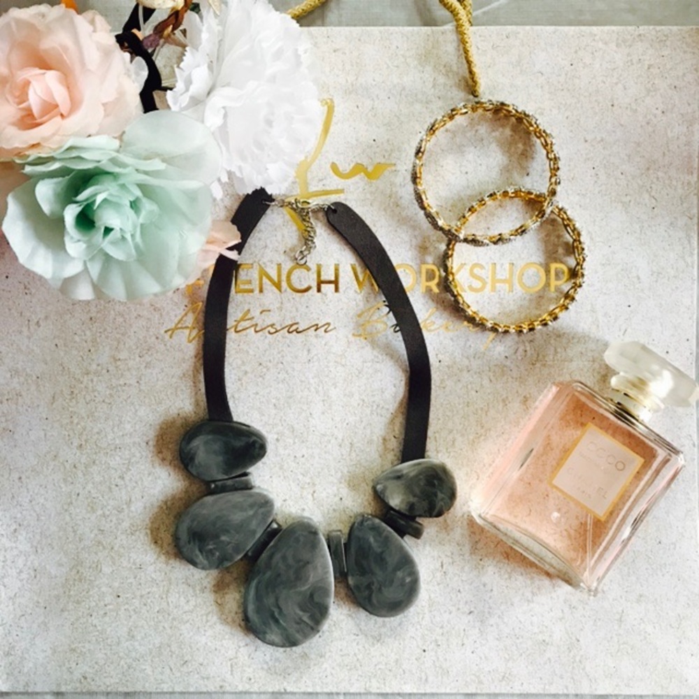 Gray Statement Necklace