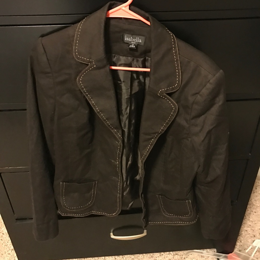 Isabella thick stitch brown blazer - size 12