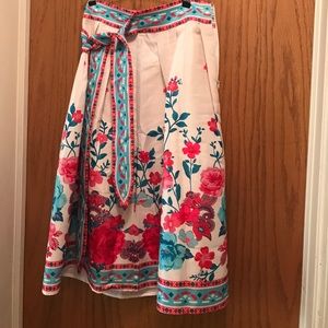 Jealous Tomato full skirt w/ folk floral print