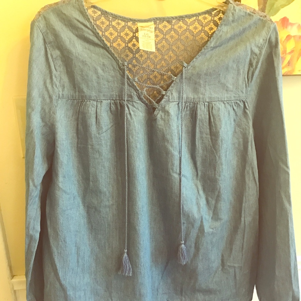 Faded glory thin denim like top