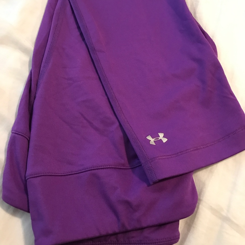 Under Armour Heat Gear Purple Capri Yoga Pant SZ M