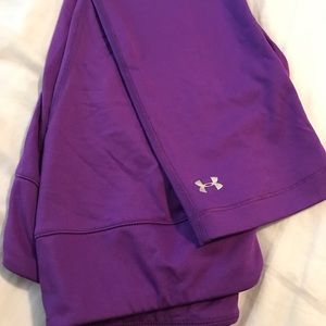 Under Armour Heat Gear Purple Capri Yoga Pant SZ M