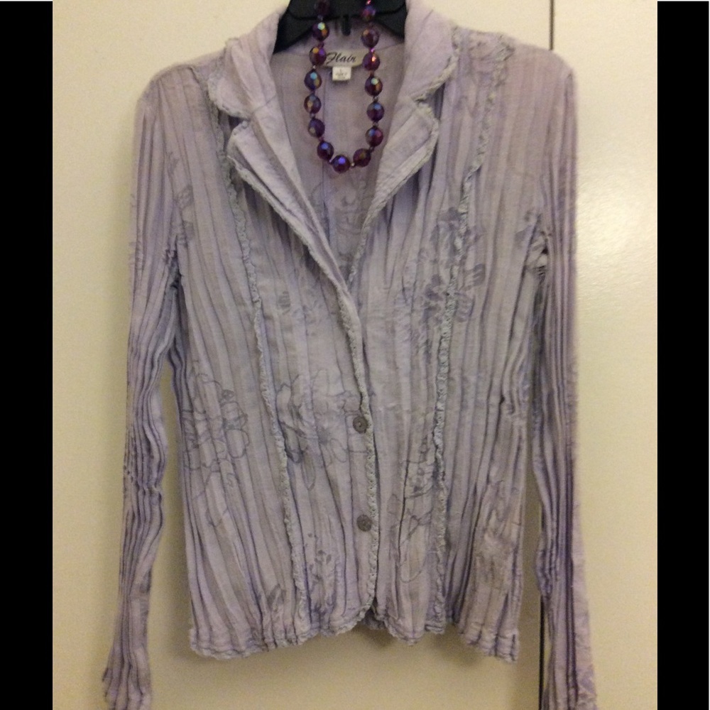 Flair Lavender Jacket and Shirt.