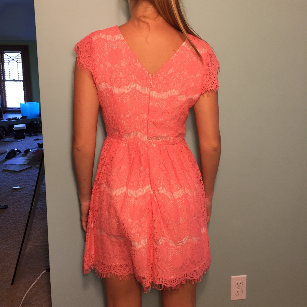 Peach Lace Dress