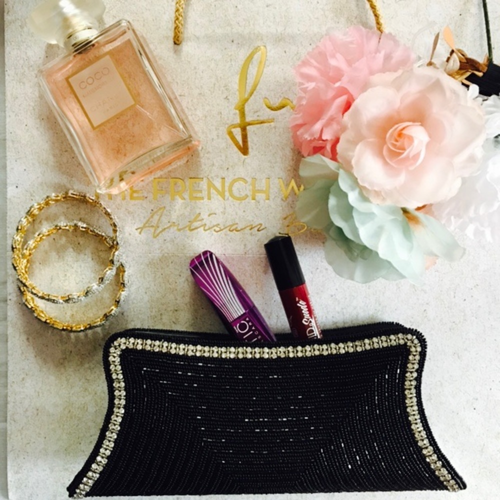 Black •Silver Clutch Bag