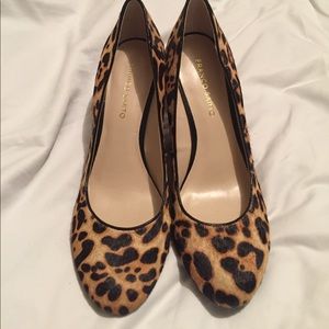 Franco Sarto cheetah print wedge