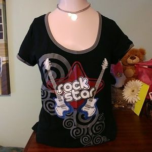 Rock star ringer t shirt