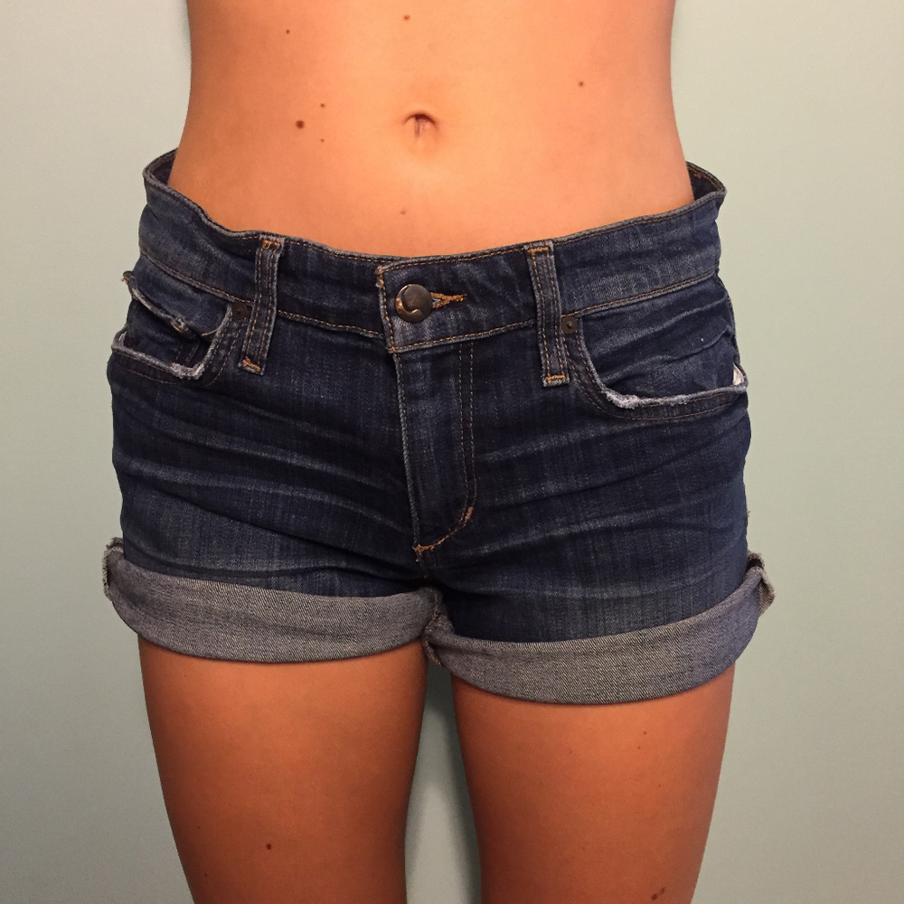 Cuffed Jean Shorts