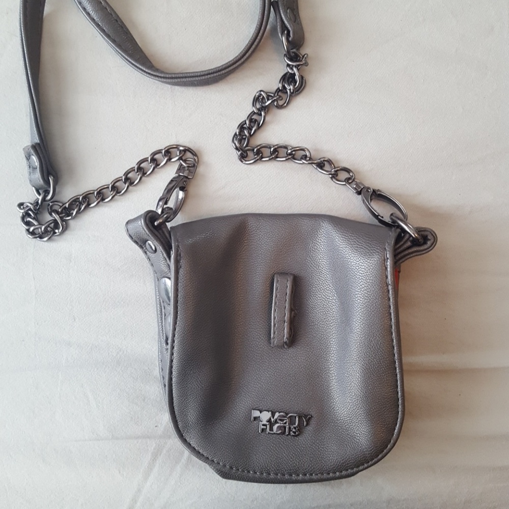 Small Studded Grey Crossbody - Picture 2 of 6