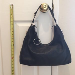 Authentic Gucci monogram leather shoulder bag