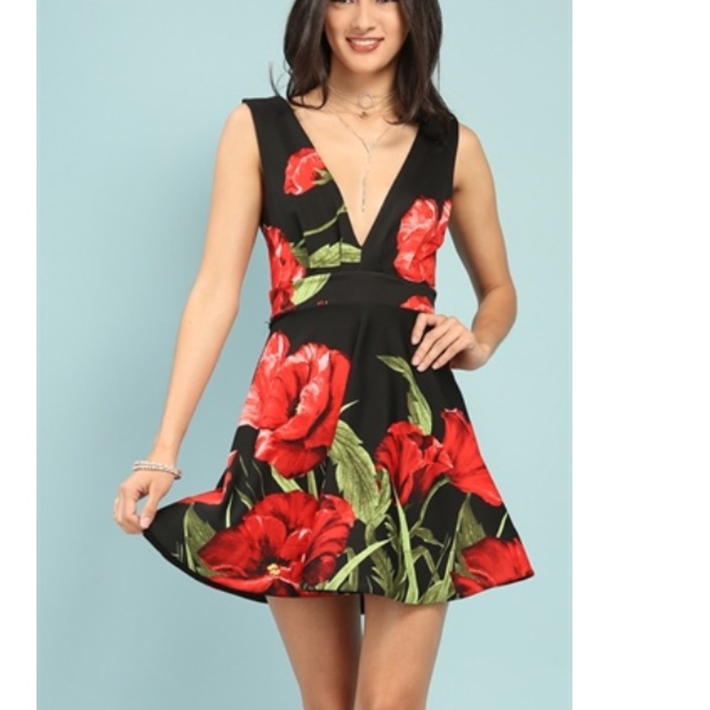 Floral fit Cocktail Dress