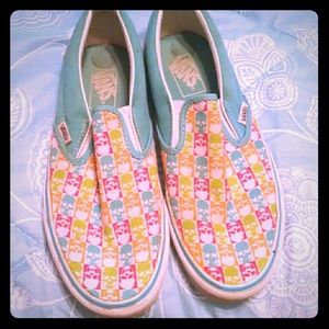 Van's neon skull flat