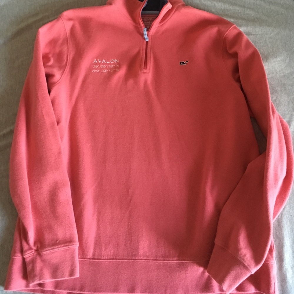 Vineyard Vines quarter zip pink size medium