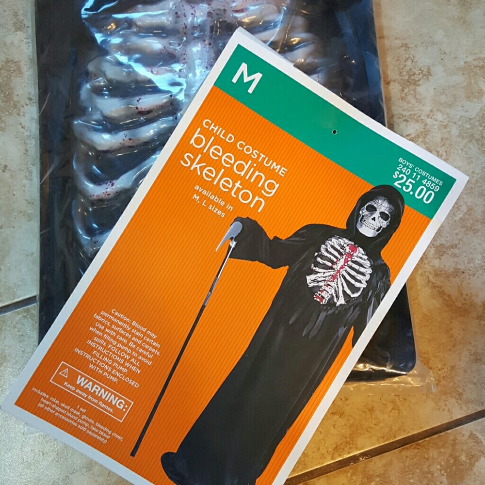 🎃Bleeding Skeleton Childs Costume