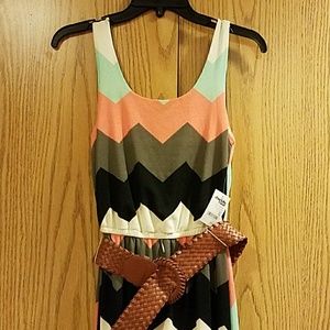 NWT Charlotte Russe Maxi dress size XS w/ Belt