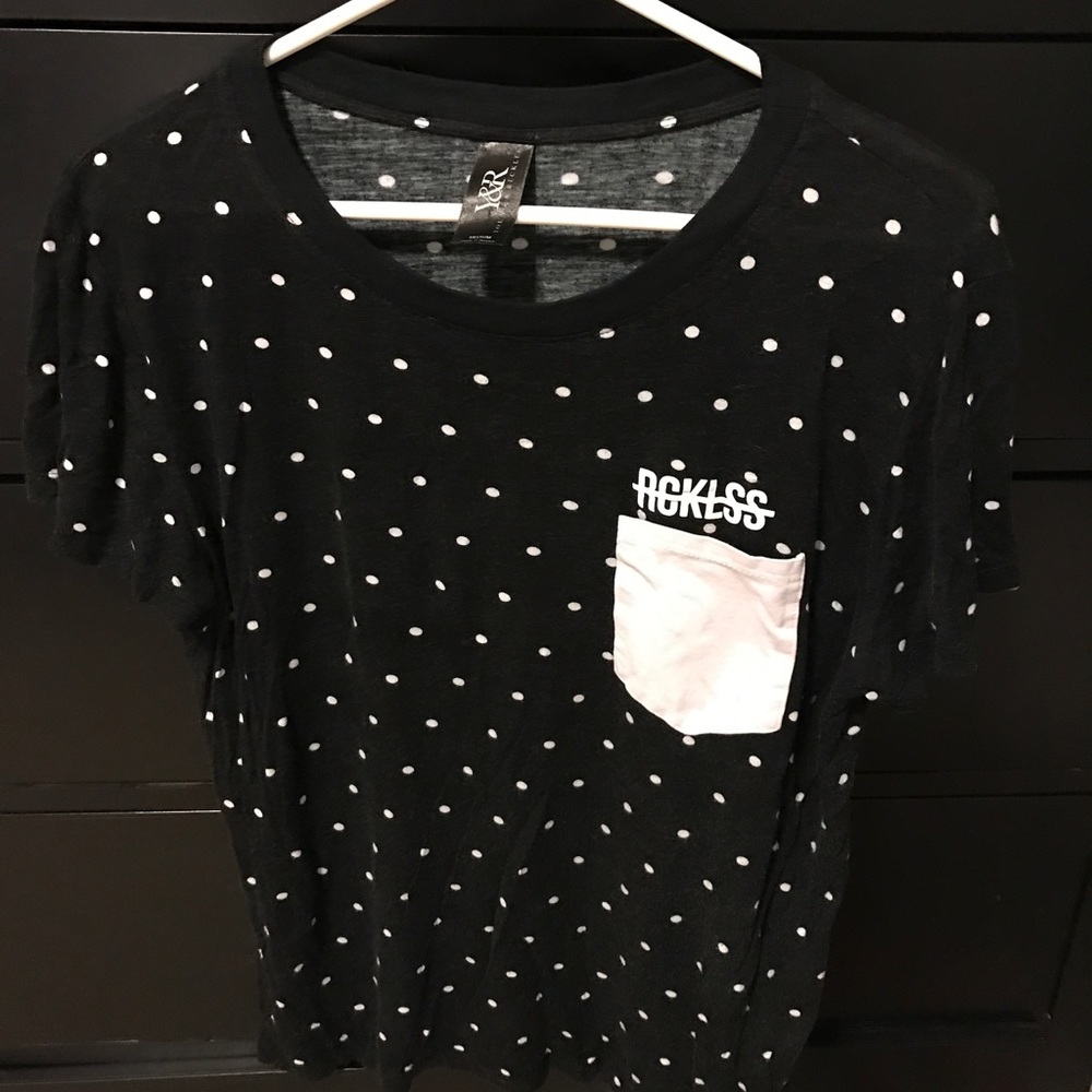 Young & Reckless - b&w polkadot tshirt