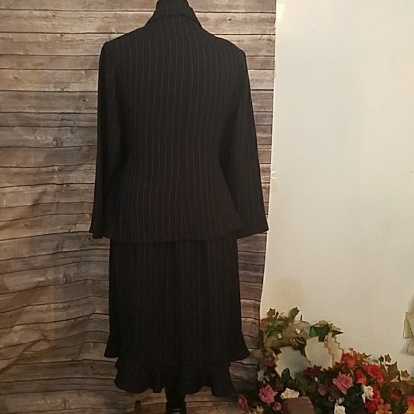 Jessica London Pinstripe Skirt Set - Picture 3 of 7