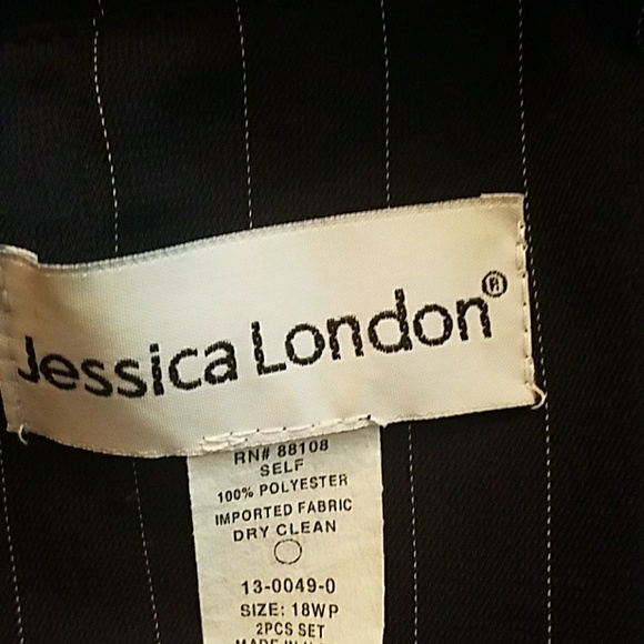 Jessica London Pinstripe Skirt Set - Picture 4 of 7