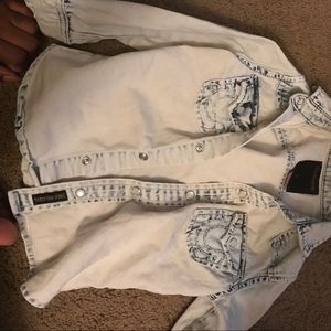 True religion stonewash button up