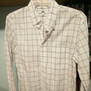 Uniqlo grid button down shirt