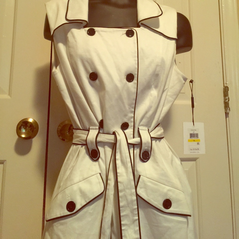 Calvin Klein double breasted midi