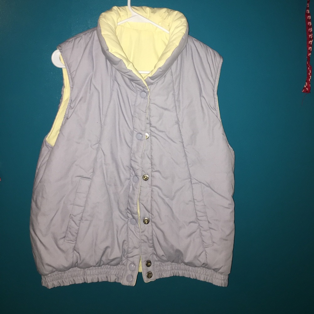 Reversible Button Down Yellow/Grey Vest