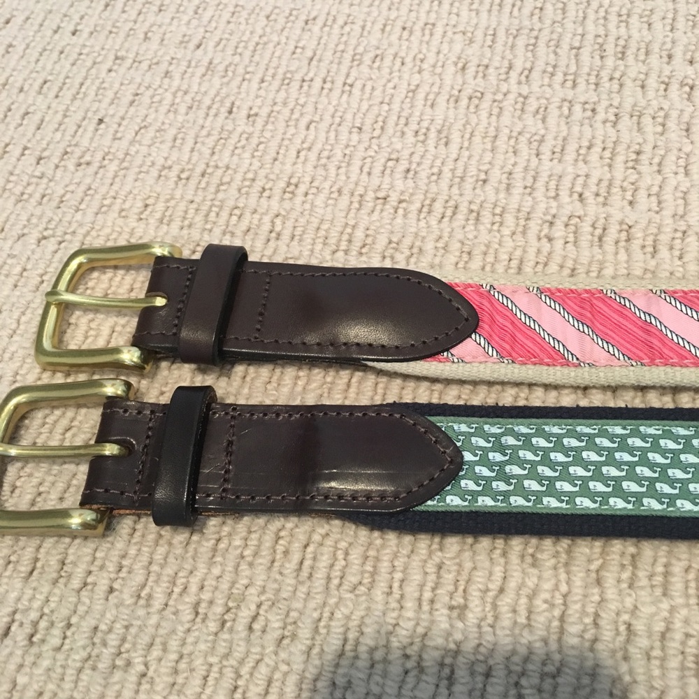 2 Vineyard Vines Belts - Barely Worn