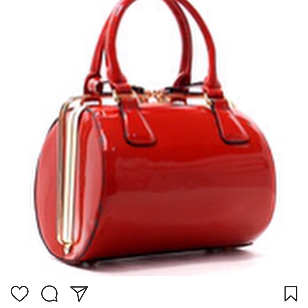 Red Patent Leather Bag