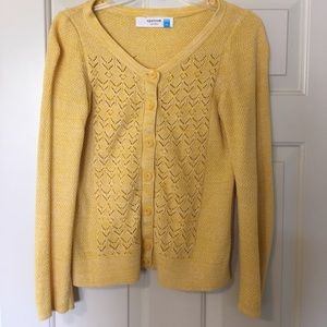Sparrow Pointelle Perk cardi size S butter yellow