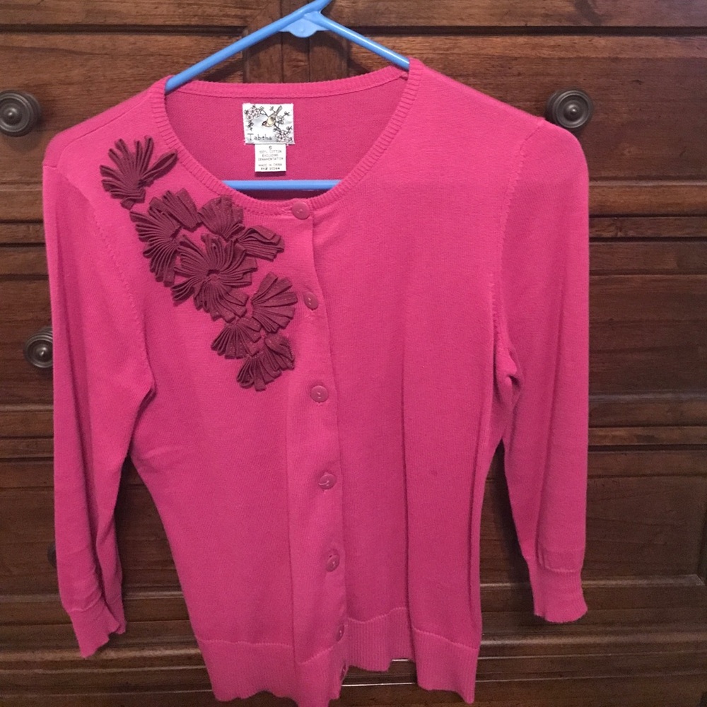 Anthropologie Beribboned buds cardigan by tabitha