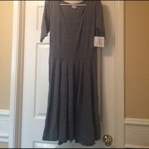 Lularoe Nicole L Grey Blue NWT