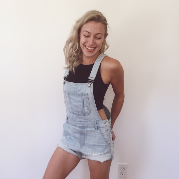 Jean Short Overalls - Picture 1 of 3